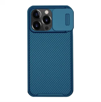 Apple iPhone 13 Pro 6.1'' Nillkin CamShield Pro Case Cover with Camera Protection Shield, Blue | Telefona Vāciņš...