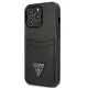 Apple iPhone 13 Pro 6.1\" Guess Saffiano Triangle Logo Cardslot Case Cover, Black | Telefona Maciņš Vāks Apvalks...