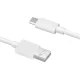 USB kabelis OPPO DL129, USB-A uz USB-C, 8 A, 1 m, balts