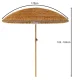 Gardlov 00025326 Havaju stila dārza un pludmales saulessargs, 170 cm, smilškrāsas