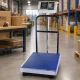 Elektroniskie platformas svari 50x40 cm, 300 kg, sudraba/zila