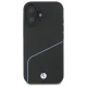 BMW Sign Leather Textured And Line MagSafe vāciņš iPhone 16, melns