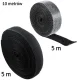 Kabeļu organizators rāvējslēdzēja tipa lente AG736 (10m), melna
