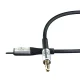 3Mk Protection AUX kabelis 3.5 mm uz USB-C, 1m, sudraba