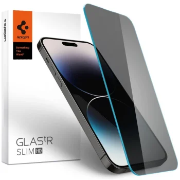 Apple iPhone 14 Pro Max 6.7'' Spigen Glass.Tr Slim Tempered Glass Privacy | Telefona Ekrāna Aizsargstikls