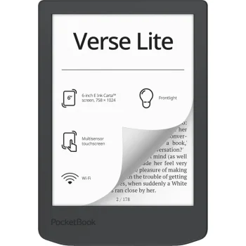 PocketBook Verse Lite e-grāmatu lasītājs, Midnight Grey