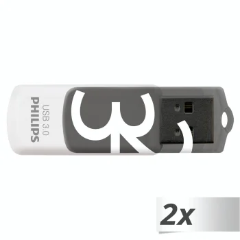 USB zibatmiņa Philips Vivid Edition 32 GB, USB 3.0, 2 gab., Shadow Grey
