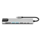 Tech-Protect HB09 8-in-1 USB-C centrmezgls (HDMI, PD 100W, RJ45) - Pelēks