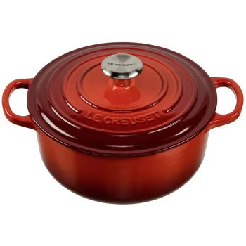 Čuguna katls Le Creuset Signature, apaļš, 20 cm, 2.4 l, sarkans