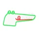Forever Light FLNJ03 Jurassic Krokodils LED Neona Lampa, Zaļa