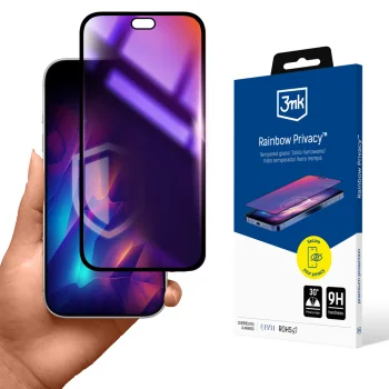 3mk Rainbow Privacy aizsargstikls priekš iPhone 18 Pro Max, 9H