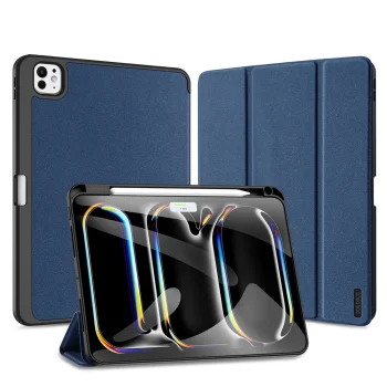 Atverams vāciņš Dux Ducis Domo priekš Xiaomi Pad 6 / 6 Pro ar statīvu, zils