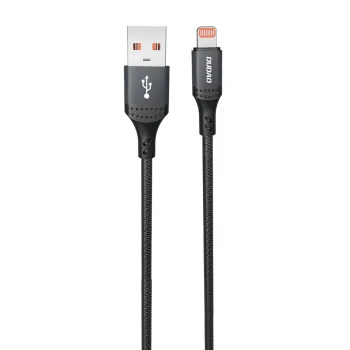 Dudao L3SL USB-A – Lightning kabelis 3A 30W 1.2m, melns