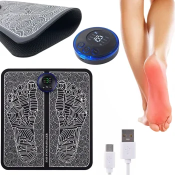 EMS Kāju Masažieris Elektriskais Pēdu Masāžas Paklājiņš Akupunktūras Punktiem | Foot Massager Electric Massage...