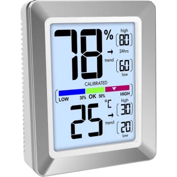 Technoline WS 9460 digitālais termometrs un higrometrs, sudraba krāsā