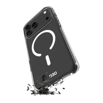 Puro Impact Clear D3O vāciņš iPhone 17 Pro Max ar MagSafe atbalstu, caurspīdīgs