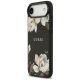 Guess Grained Flowers Classic Logo MagSafe vāciņš iPhone Air, Melns