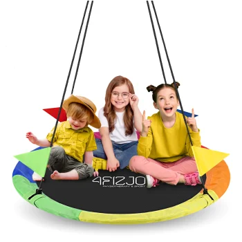 4Fizjo 704 bērnu dārza šūpoles Bocianie Gniazdo XXL, 120 cm, daudzkrāsainas