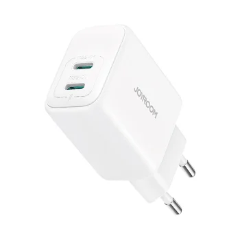 Joyroom JR-TCF12 divu portu USB-C tīkla lādētājs 20W PD / QC 3.0, balts
