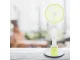 Bezvadu saliekams galda ventilators ar LED lampu, 5W, zaļš