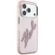 Karl Lagerfeld IML Big Signature Resin Metal Frame vāciņš iPhone 18 Pro Max / 17 Pro Max, rozā