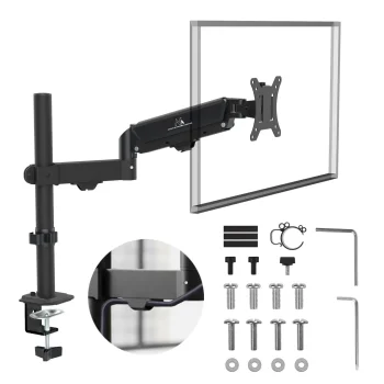 Maclean MC-135 Monitora stiprinājums ar gāzes atsperi, 17"-32", 2-10kg, Melns