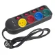 Maclean MCE229 B pagarinātājs, 4 ligzdas, 2xUSB, 1.5m, Melns