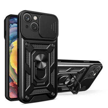 Hybrid Armor Camshield vāciņš Vivo Y16 / Y02s, melns