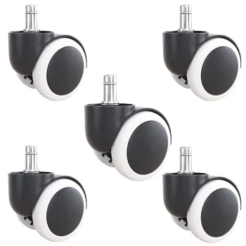 Gumijoti biroja krēslu riteņi, 5 gab. | Rubber Office Chair Wheels