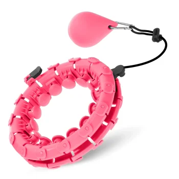 4Fizjo 984 Hula Hoop ar atsvariem un masāžu, rozā