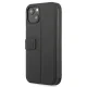 BMW Signature ādas vāciņš-grāmatiņa iPhone 13 mini, melns