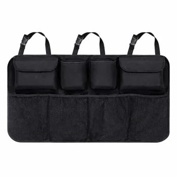 Wozinsky WDO-01 auto sēdekļa un bagāžnieka organizators ar 8 kabatām, melns
