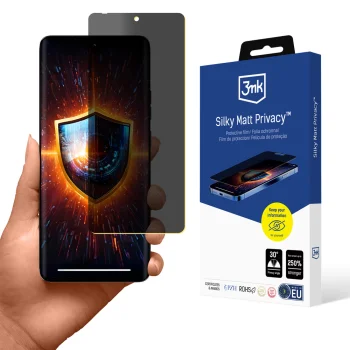 Motorola Edge 50 Pro 3MK Silky Matt Privacy Hydrid Flexible Protecion Glass | Privātais Lokāms Ekrāna Aizsargstikls