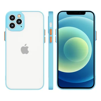 Milky Case silikona vāciņš Samsung Galaxy A22 4G, puscaurspīdīgs, zils