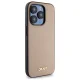 DKNY Grained Metal Logo MagSafe vāciņš priekš iPhone 15 Pro Max 6.7\", bēšs