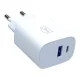 3Mk Protection FlowPower 30W 1A1C PD 3.0 QC4+ sienas lādētājs, balts