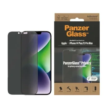 PanzerGlass Ultra-Wide Fit rūdīts stikls ar antibakteriālu aizsargstiklu iPhone 14 Plus/13 Pro Max tālrunim |...