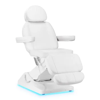 Elektriskais kosmētikas krēsls Sillon Luxury ar 3 motoriem, balts