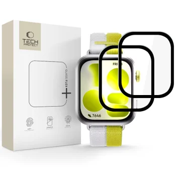 Tech-Protect Glass Flex+ hibrīda aizsargstikls Huawei Watch Fit 5 (2 gab.), melns