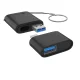 Icy Box IB-CR204-CU3 2-in-1 USB-C un USB-A atmiņas karšu lasītājs Melns
