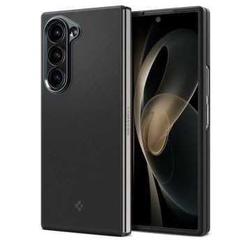 Samsung Galaxy Z Fold 6 ( SM-F956B/DS ) Spigen Airskin TPU Case Cover, Black | Telefona Vāks Maks Apvalks Bampers