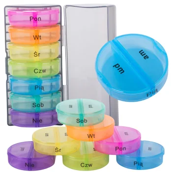 Zāļu Konteiners Tablešu Kastīte Dienas Laiks Zāļu Kasete Iknedēļas | Medicine Container Tablets Box Time Of Day...