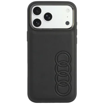 Audi TT Synthetic Leather MagSafe vāciņš iPhone 18 Pro Max / 17 Pro Max, melns