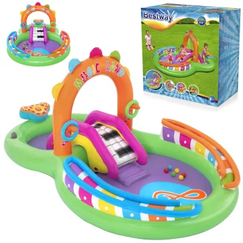 Bestway 53117 Sing 'N Splash piepūšamais rotaļu laukums (295 x 190 x 137 cm)