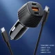 Spigen Essential EV1133 3-portu auto lādētājs – melns | Phone Car Charger