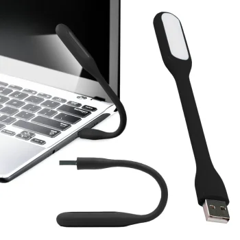 Elastīga silikona USB LED lampiņa 06191_CZ, melna