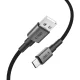 Tech-Protect UltraBoost DNA USB-A uz USB-C kabelis, 15W, 3A, 200cm, pelēks
