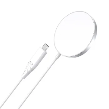 Choetech T518 magnētiskais bezvadu lādētājs 15W, balts
