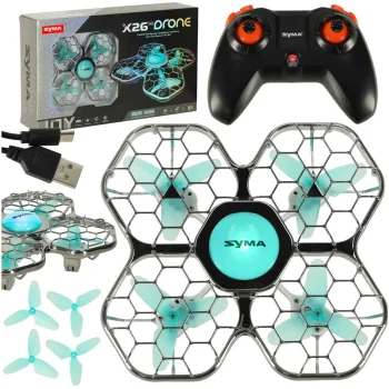 Syma X26PRO 2.4GHz Wi-Fi RC Drons, Melns