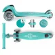 Ricokids Glow 3in1 bērnu trīsriteņu skrejritenis ar LED riteņiem, tirkīza